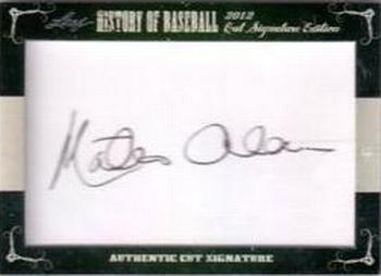 2012 Leaf Cut Signature History of Baseball #NNO Matty Alou Front