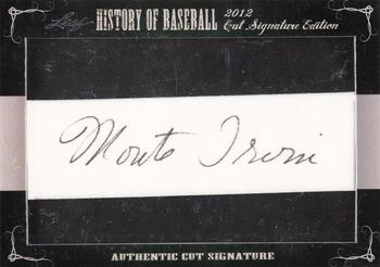 2012 Leaf Cut Signature History of Baseball #NNO Monte Irvin Front