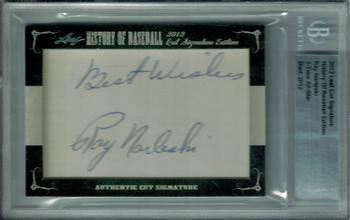 2012 Leaf Cut Signature History of Baseball #NNO Ray Narleski Front