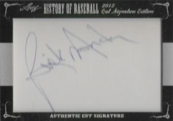 2012 Leaf Cut Signature History of Baseball #NNO Rick Monday Front
