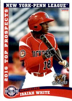 2016 Choice New York-Penn League Top Prospects #06 Isaiah White Front