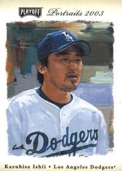 2003 Playoff Portraits - Beige #64 Kazuhisa Ishii Front