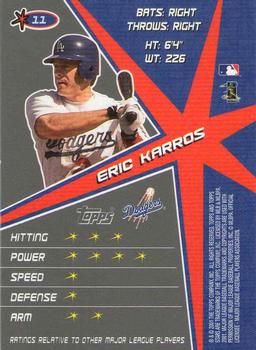 2001 Topps Stars #11 Eric Karros Back