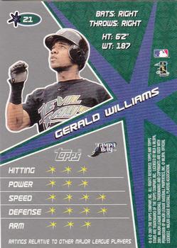 2001 Topps Stars #21 Gerald Williams Back