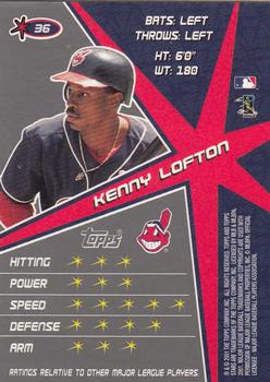 2001 Topps Stars #36 Kenny Lofton Back
