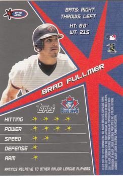 2001 Topps Stars #52 Brad Fullmer Back