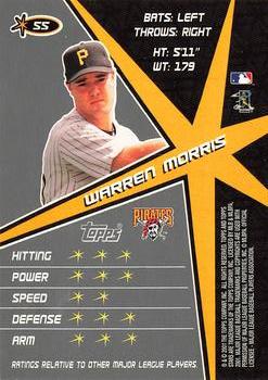 2001 Topps Stars #55 Warren Morris Back