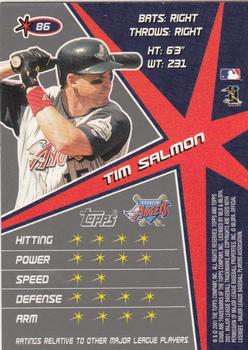 2001 Topps Stars #86 Tim Salmon Back