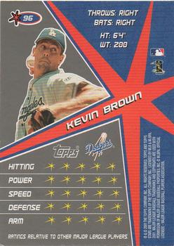 2001 Topps Stars #96 Kevin Brown Back