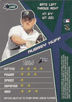 2001 Topps Stars #160 Aubrey Huff Back