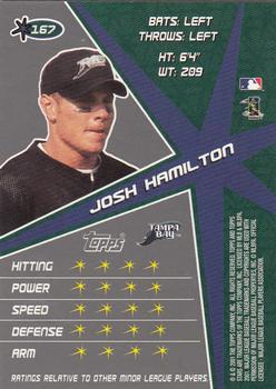 2001 Topps Stars #167 Josh Hamilton Back