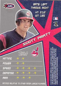 2001 Topps Stars #181 Scott Pratt Back