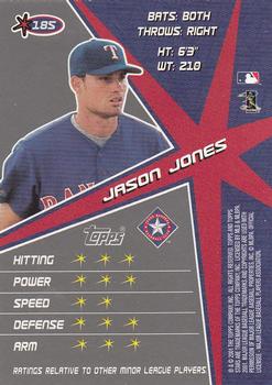2001 Topps Stars #185 Jason Jones Back