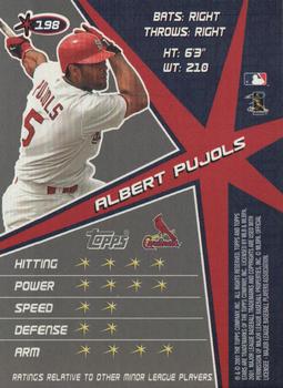 2001 Topps Stars #198 Albert Pujols Back