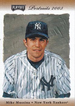 2003 Playoff Portraits - Materials Bronze #22a Mike Mussina Front