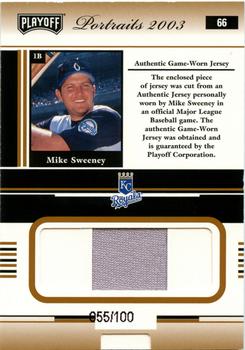 2003 Playoff Portraits - Materials Bronze #66b Mike Sweeney Back