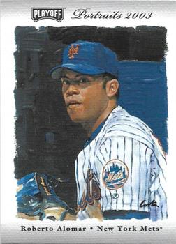 2003 Playoff Portraits - Materials Combo Silver #32 Roberto Alomar Front