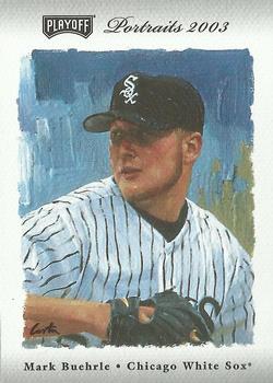 2003 Playoff Portraits - Materials Combo Silver #42 Mark Buehrle Front