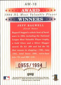 2003 Playoff Prestige - Award Winners #AW-10 Jeff Bagwell Back