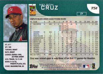 2001 Topps Traded & Rookies #T51 Nelson Cruz Back