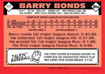 2001 Topps Traded & Rookies #T114 Barry Bonds Back