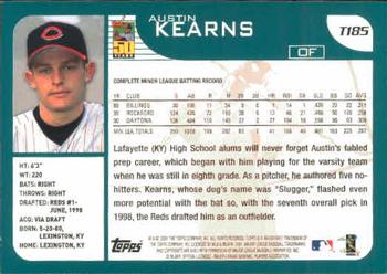 2001 Topps Traded & Rookies #T185 Austin Kearns Back