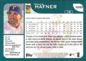 2001 Topps Traded & Rookies #T210 Travis Hafner Back
