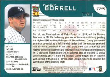 2001 Topps Traded & Rookies #T215 Danny Borrell Back