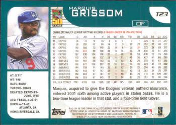 2001 Topps Traded & Rookies #T23 Marquis Grissom Back