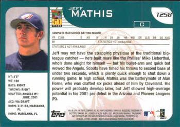 2001 Topps Traded & Rookies #T258 Jeff Mathis Back