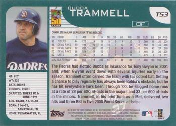 2001 Topps Traded & Rookies #T53 Bubba Trammell Back