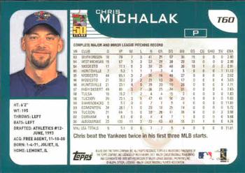 2001 Topps Traded & Rookies #T60 Chris Michalak Back