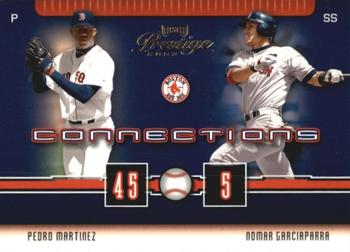 2003 Playoff Prestige - Connections #C-9 Pedro Martinez / Nomar Garciaparra Front