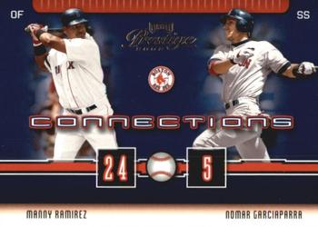2003 Playoff Prestige - Connections #C-10 Manny Ramirez / Nomar Garciaparra Front