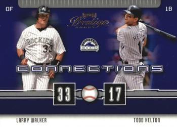 2003 Playoff Prestige - Connections #C-24 Larry Walker / Todd Helton Front