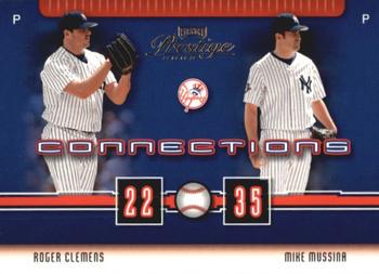 2003 Playoff Prestige - Connections #C-41 Roger Clemens / Mike Mussina Front