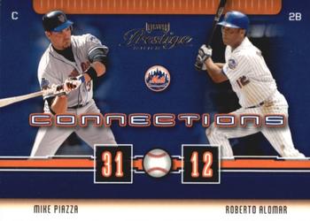 2003 Playoff Prestige - Connections #C-44 Mike Piazza / Roberto Alomar Front