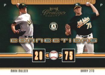 2003 Playoff Prestige - Connections #C-47 Mark Mulder / Barry Zito Front
