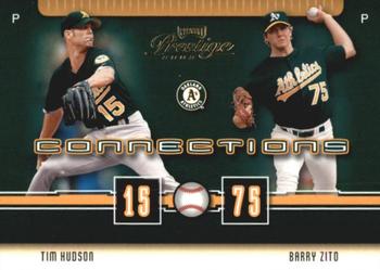 2003 Playoff Prestige - Connections #C-48 Tim Hudson / Barry Zito Front