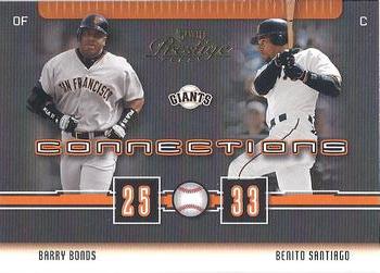 2003 Playoff Prestige - Connections #C-54 Barry Bonds / Benito Santiago Front