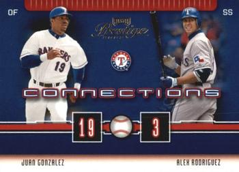 2003 Playoff Prestige - Connections #C-67 Alex Rodriguez / Juan Gonzalez Front