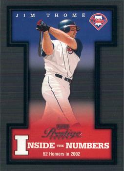 2003 Playoff Prestige - Inside the Numbers #IN-7 Jim Thome Front