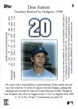 2001 Topps Tribute #5 Don Sutton Back