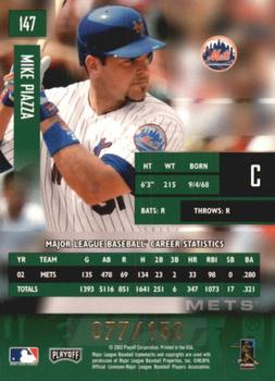 2003 Playoff Prestige - Xtra Points Green #147 Mike Piazza Back