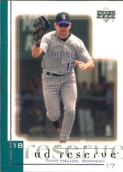 2001 UD Reserve #176 Todd Helton Front