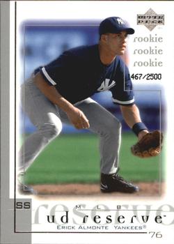 2001 UD Reserve #191 Erick Almonte Front