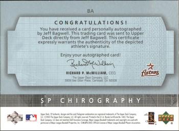 2003 SP Authentic - Chirography #BA Jeff Bagwell Back