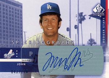 2003 SP Authentic - Chirography Dodgers Stars #JN Tommy John Front