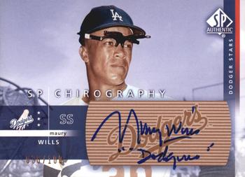 2003 SP Authentic - Chirography Dodgers Stars Bronze #MW Maury Wills Front