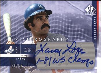 2003 SP Authentic - Chirography Dodgers Stars Silver #DL Davey Lopes Front